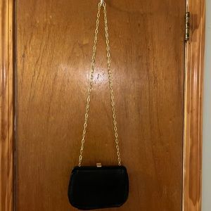 Liz Claiborne Black Evening bag Crossbody gold chain